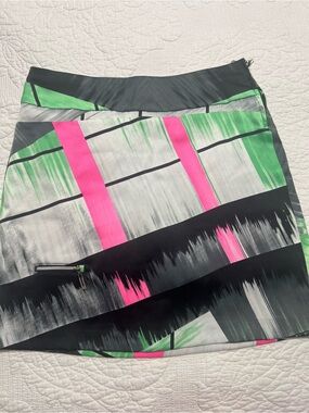 JAMIE SADOCK Abstract Golf Tennis Pickleball Zip Pockets Skort Womens Size 2 592